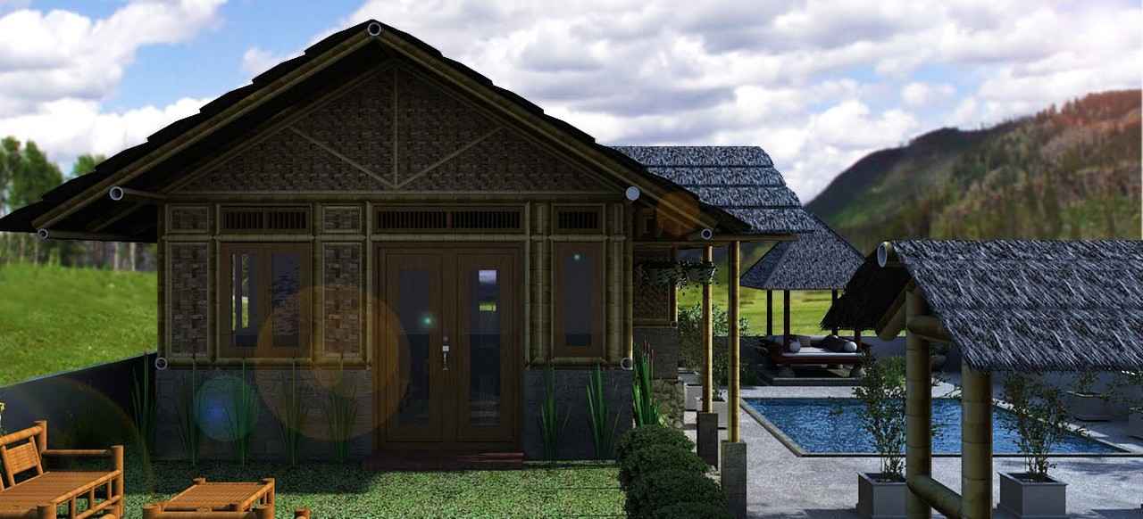 Gambar Desain Rumah  Bambu  Modern nan Unik Rumah  