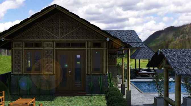 Gambar Desain Rumah Bambu Modern nan Unik  Rumah 