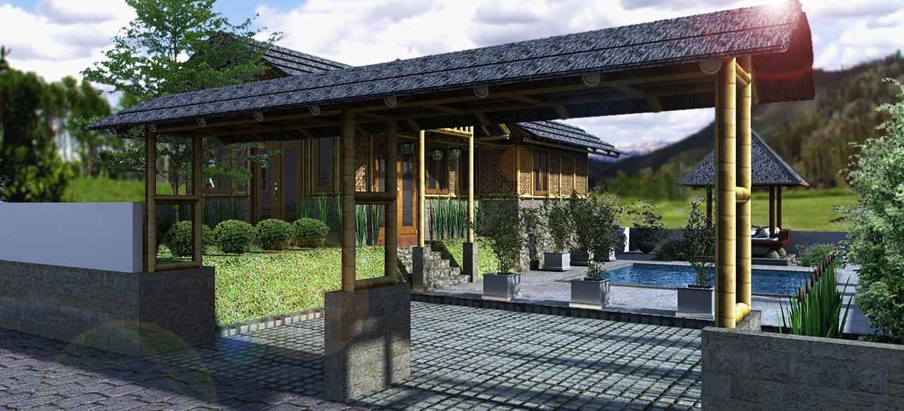 Gambar Desain  Rumah Bambu  Modern nan Unik Rumah 